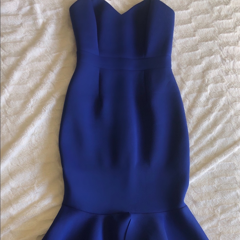 Royal blue neoprene dress